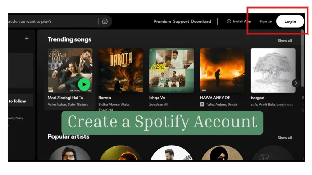 Create a Spotify Account