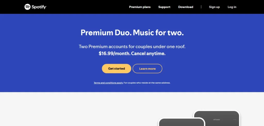 Spotify Duo Plan – Details