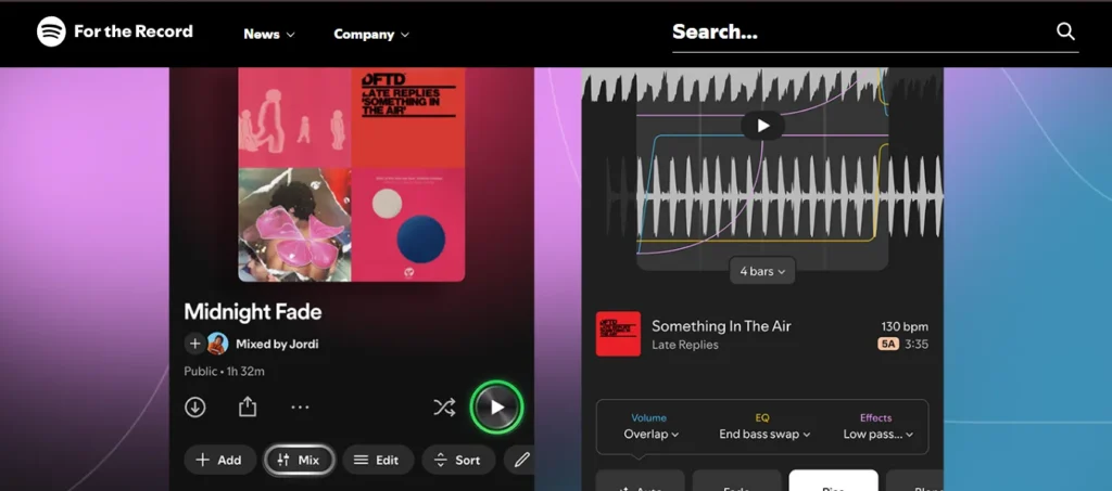 mix music in spotify