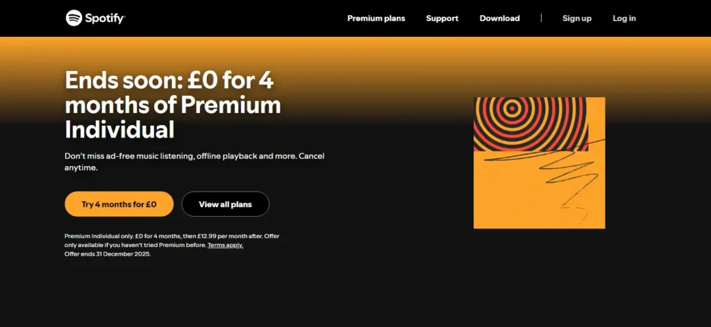 Spotify 3‑Month Premium Offer